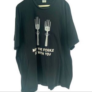 Star Wars May The Forks Be With You 2XL XXL Tee Shirt